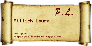 Pillich Laura névjegykártya